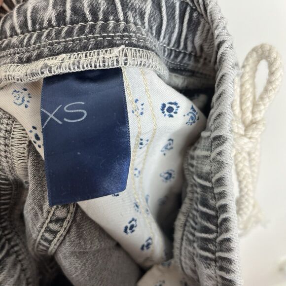 Pilcro Drawstring Acid Wash Denim Jeans Black Gray Womens Size XS High Rise - Picture 7 of 8